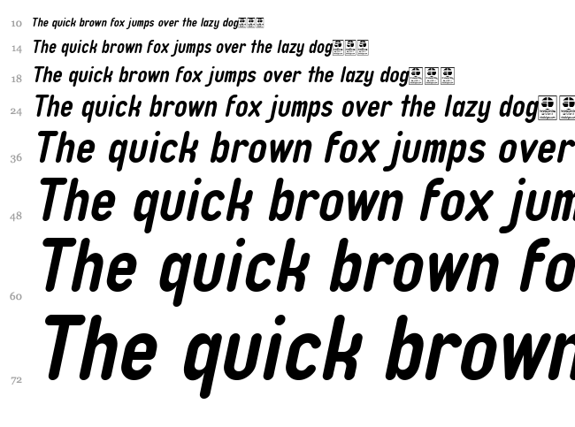 Typo Quik font waterfall
